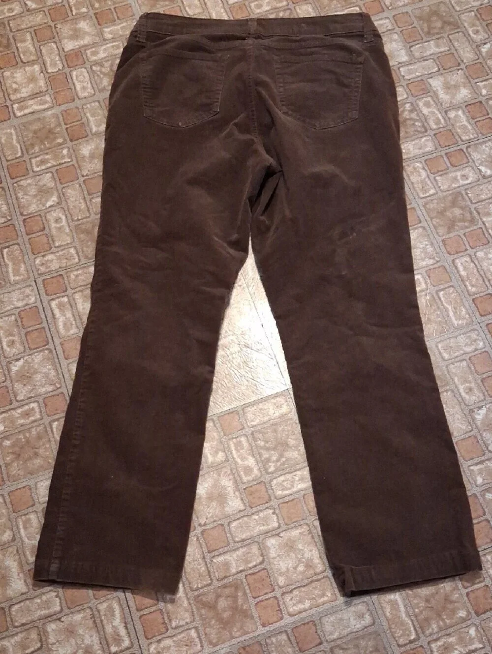 St. John's Bay Dark Brown Straight-Leg Corduroy Pants
